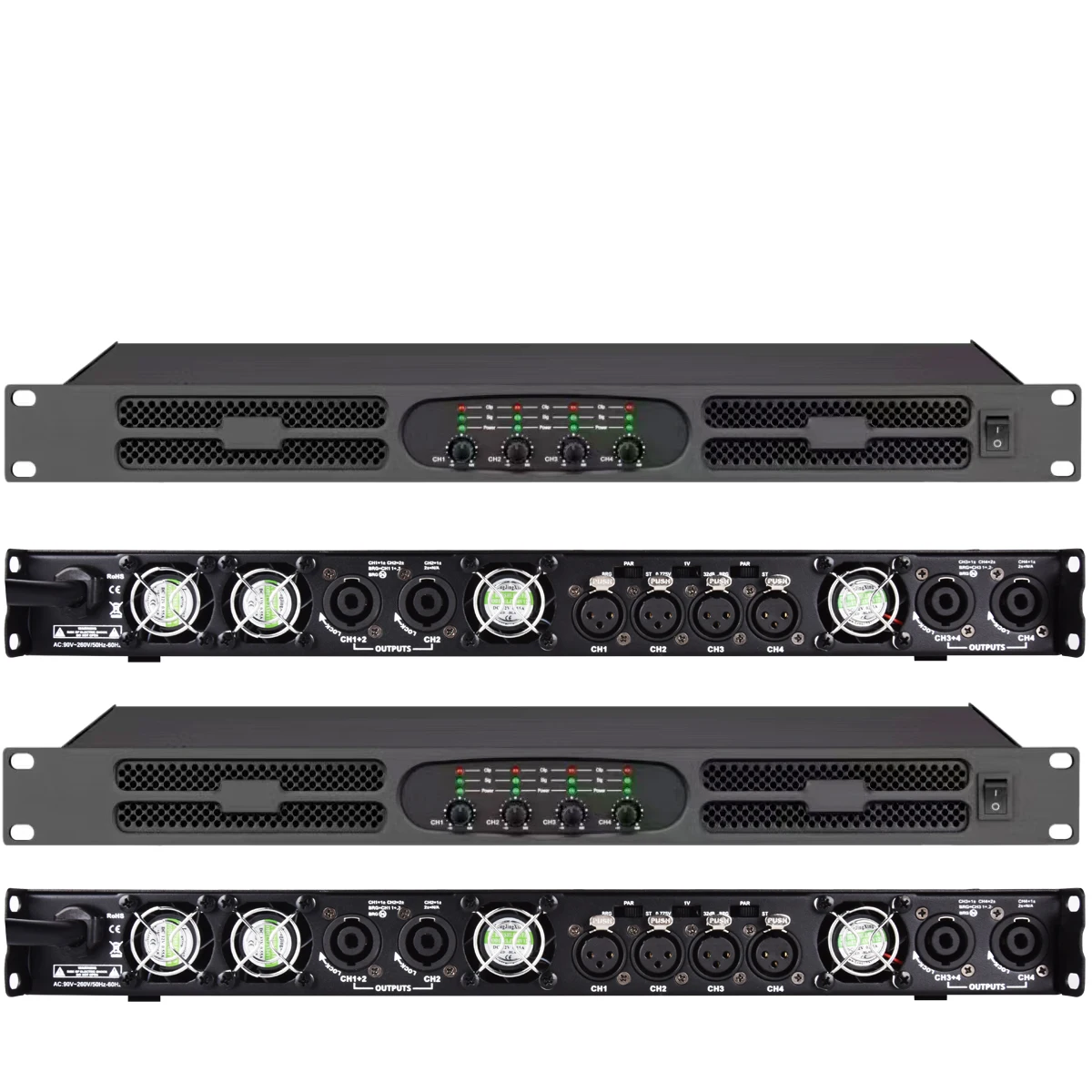 

MiCWL PX10000 10000W 4 Channel Digital Power Amplifier 19" Rack 1U Stage DJ Karaoke Drive Subwoofer Speaker Mic AMP 8000 Watts