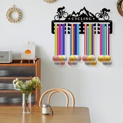 Cycling Medal Hanger Display Medal Holder Rack Sports Meta lIron Wall Mount Decor over 60 Medals 15.7x5.9Inch