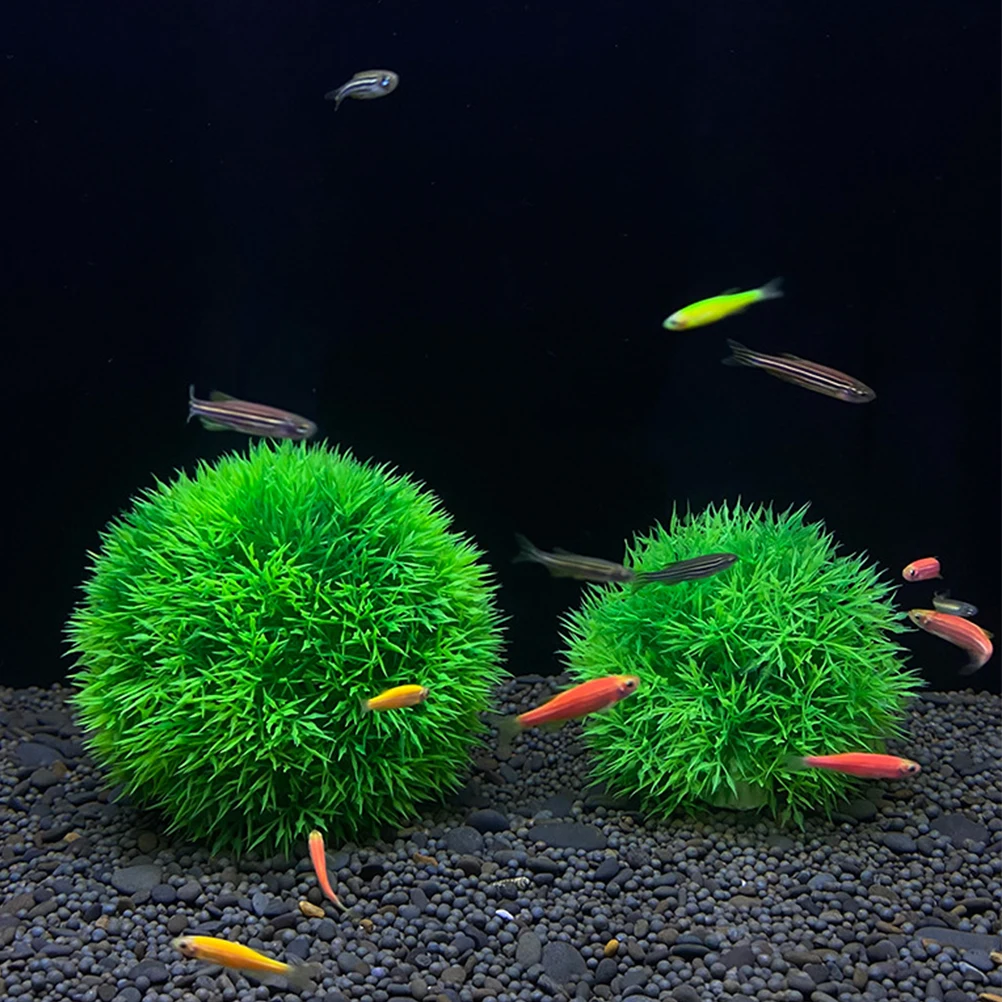 

2pcs Simulated Water Plant Balls Aquarium Aquatic Plants Fish Tank Landscaping Decorative Artificial Plants Vivid Lifelike