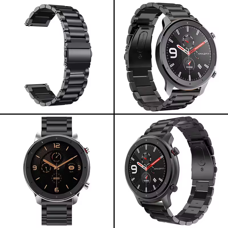 18mm 20mm 22mm 24mm Width Quick Release Full Stainless Steel Watchband Wristwatch Universal Flat Head Watch Strap Accessories - Image 2