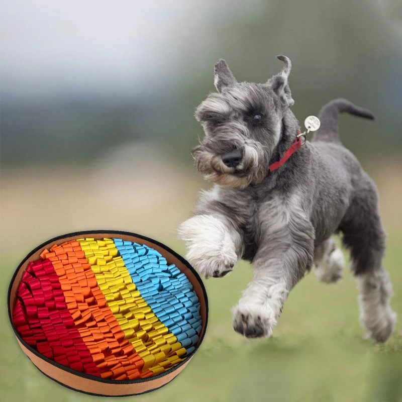 Dog Toy Dispensing Interactive Puppy Plush Rainbow Stuffed Chew Snuffle Pad Dropshipping