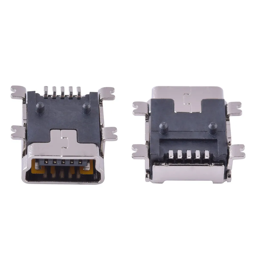 ChengHaoRan 1pcs Mini USB jack Type B Female 5 Pin SMT SMD Socket Connector charging port repair parts