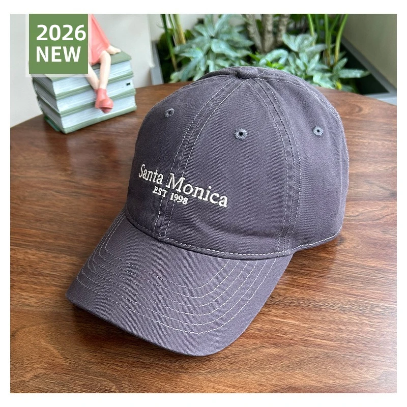 1 Stück INS-Style Baseballkappe mit Buchstaben-Stickerei für Frauen, Gesichtsverkleinernd, Sonnenschutz, Koreanische Version, Hip-Hop-Hut, Sonnenhut für Paare – Detail 7