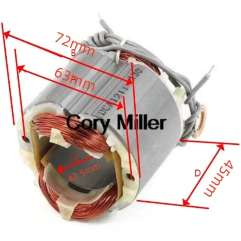 Imagem -03 - Circular Saw 42 mm Núcleo do Motor Elétrico Estator Dentes Drive Shaft Rotor do Motor para Makita 5704r 5806b ac 220v