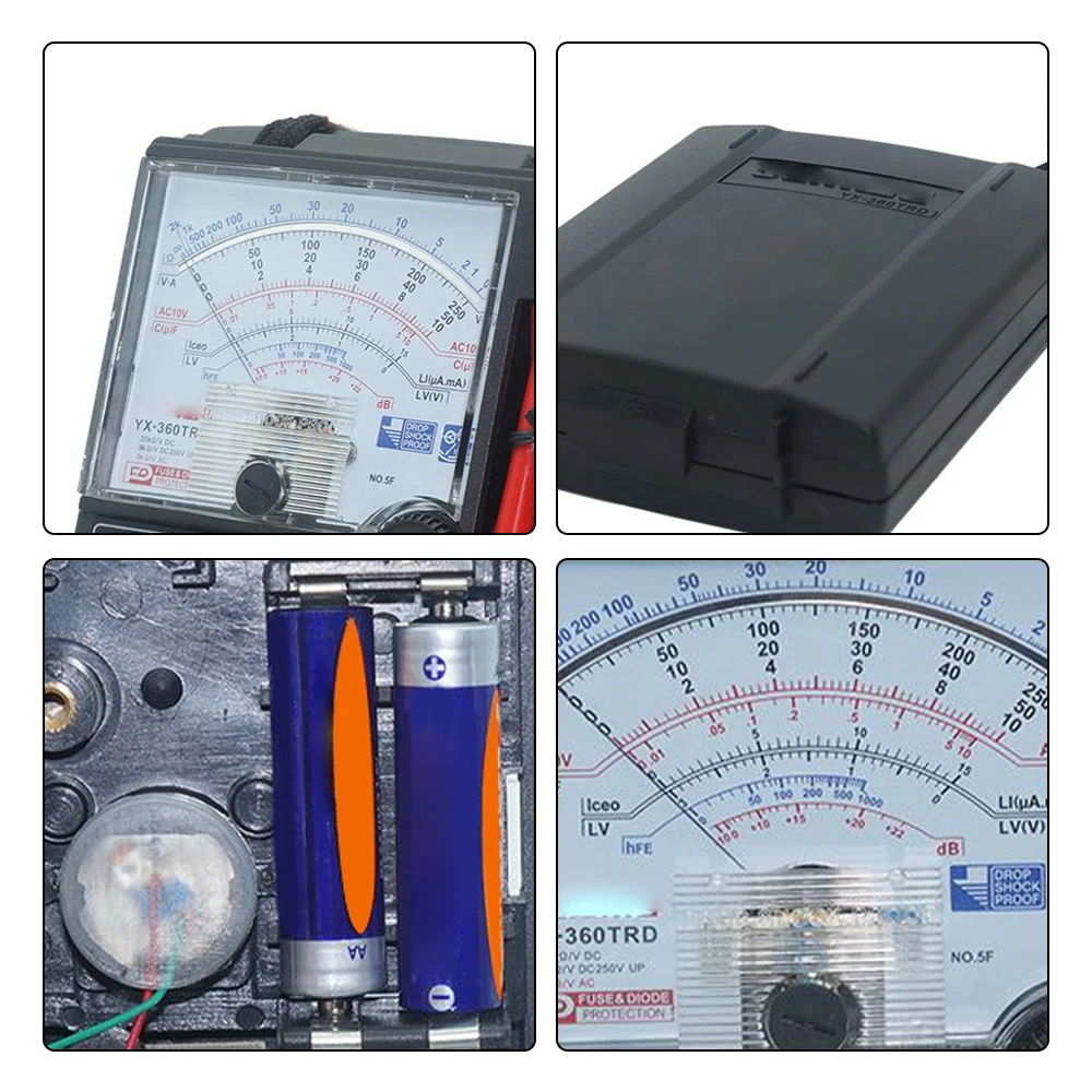 YX-360TRD مؤشر متعدد الكل في واحد متعدد الفولتميتر مقياس التيار الكهربائي أدوات القياس الكهربائية
