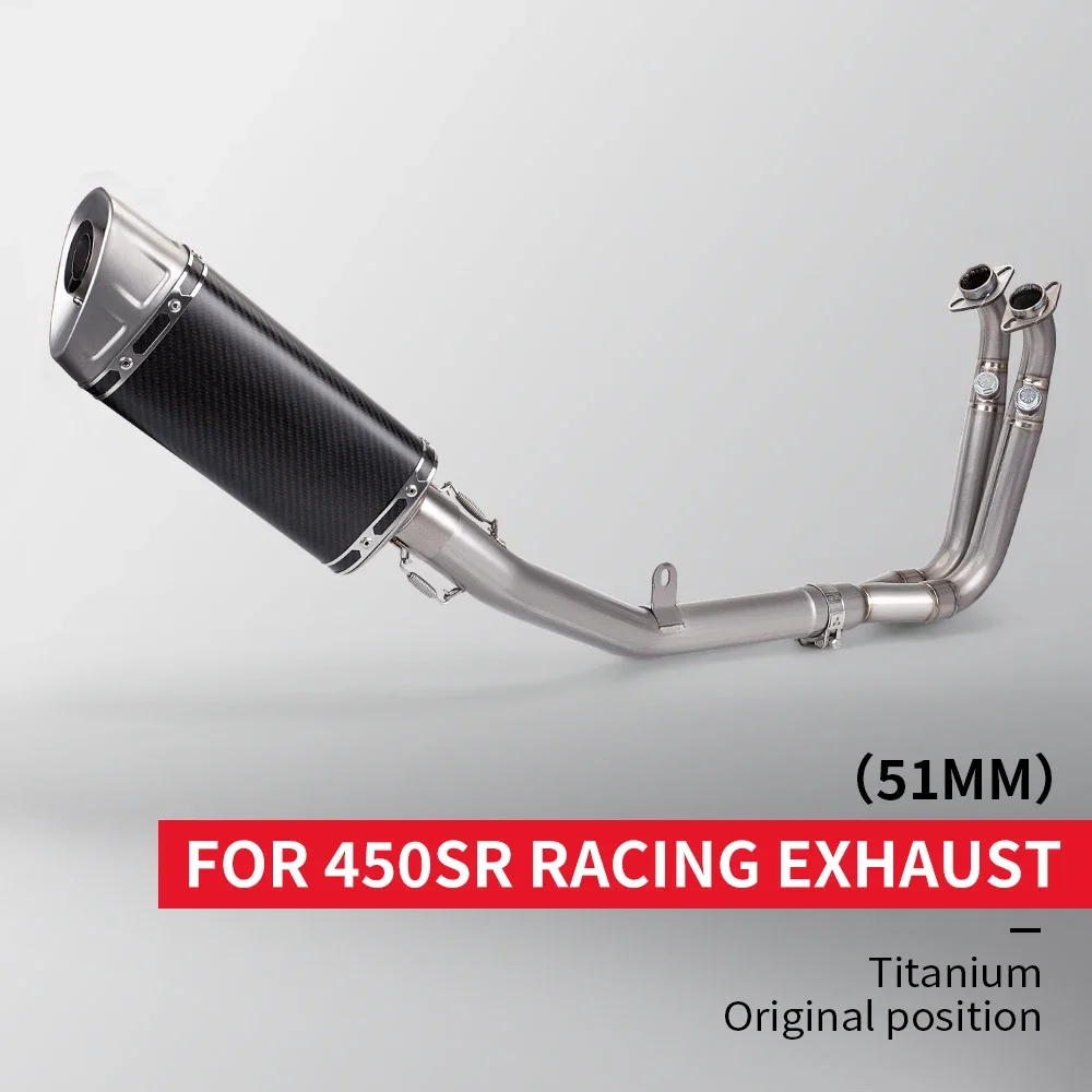 

Factory Hot Selling For CF 450SR Full Exhaust System 51mm Titanium Alloy Motorcycle Exhaust Muffler Moto Esc