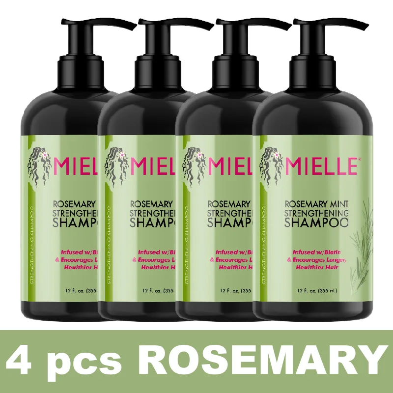 

355ml Mielle Organic Rosemary Mint Hair Enhancement Shampoo Repair Hair Texture Infused With Biotin Conditioner Promote Growth