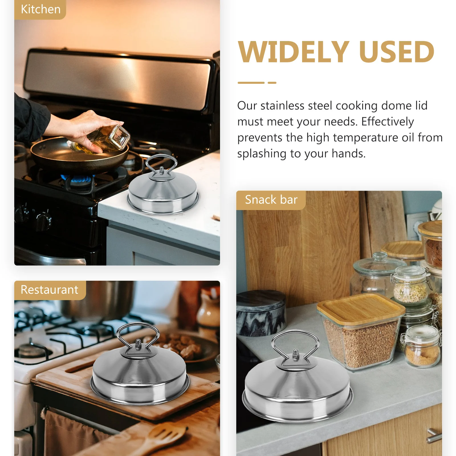 

Stainless Steel Pot Cover Pot Cover Kitchen Supply Versatile Kitchen Supply High Quality Material Cookware Part