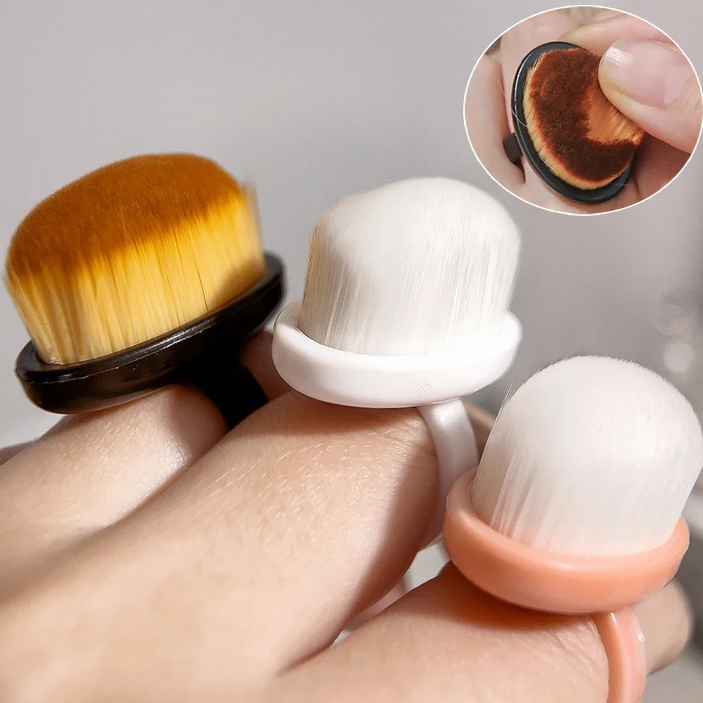 Nails Art Dust Brush Buckle Brush Oval Gel Dust Cleaning Make Up Ring-Shaped Brush Manicure Tools Fine Soft Bristle Brushs