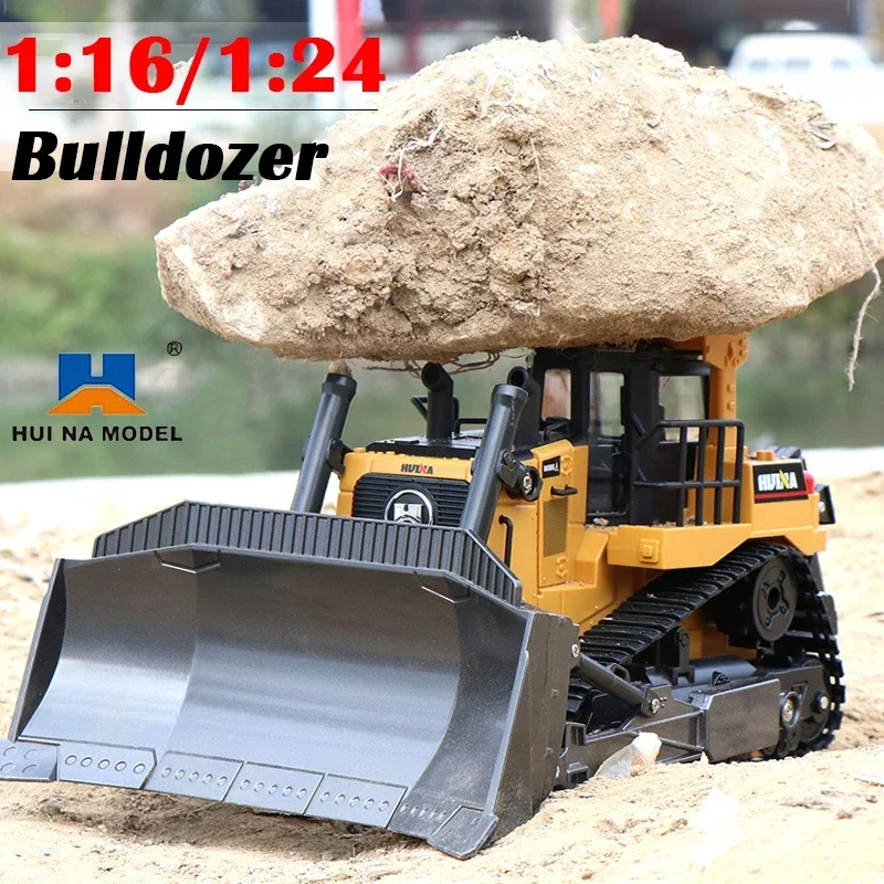 

Huina 1554 RC Truck Bulldozer Car 1:16/24 Remote Control Eletric Tractor RC Heavy Equipment Radio Controlled Engineering Vehicle