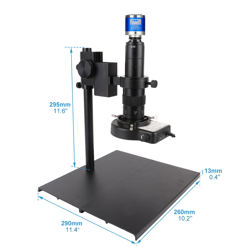 Imagem -02 - Microscópio Digital Usb Tipo-c Câmera de Vídeo 215x 180x 150x 130x C-mount Lente Software Remote Pcb Welding Repair Microscope 4k 48mp hd