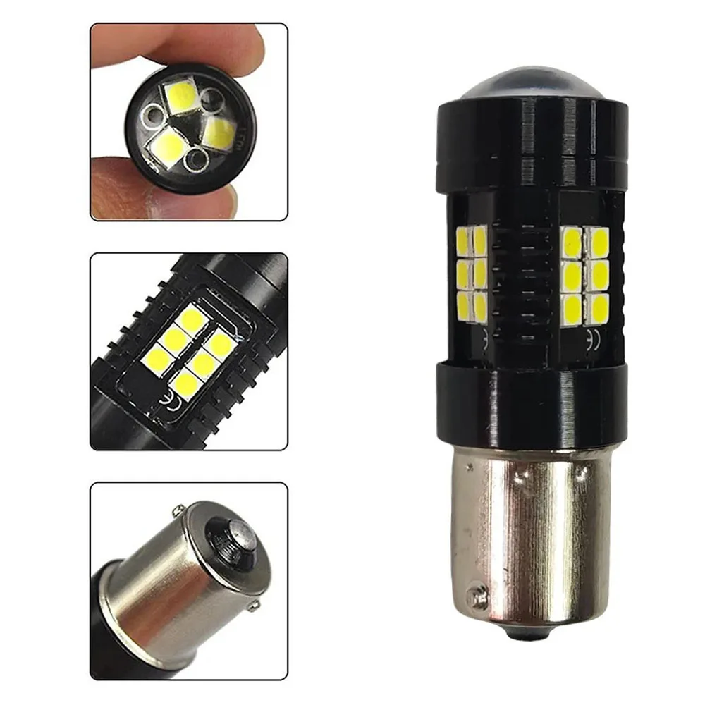 Car Improved Taillight Condenser Lens 1156 1157 BA15S 7440 7443 T20 2835 3030 21SMD Reverse Brake Taillight