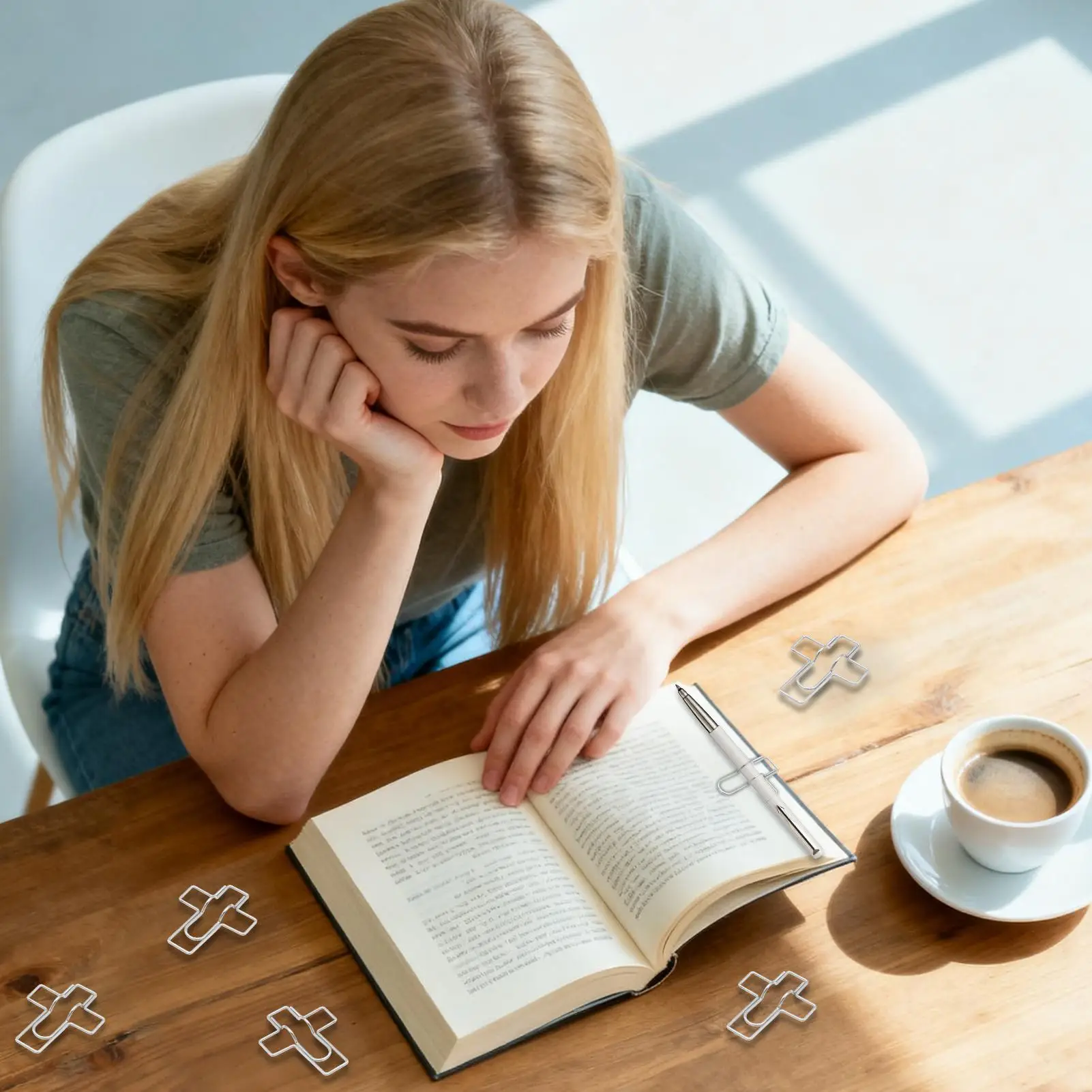 مشبك قلم للمحمول 10 قطع قابلة لإعادة الاستخدام معدنية ملونة منظم مجلة مقاطع قلم رصاص منظم القلم للطلاب المسافرين في المنزل #3