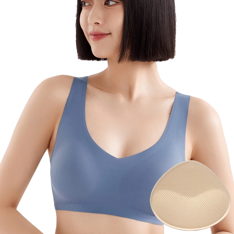 

RJ8002 Sexy Postoperative Breast Patient Bra Thin Non-marking Bra Combination Set Without Steel Ring Prosthetic Pad