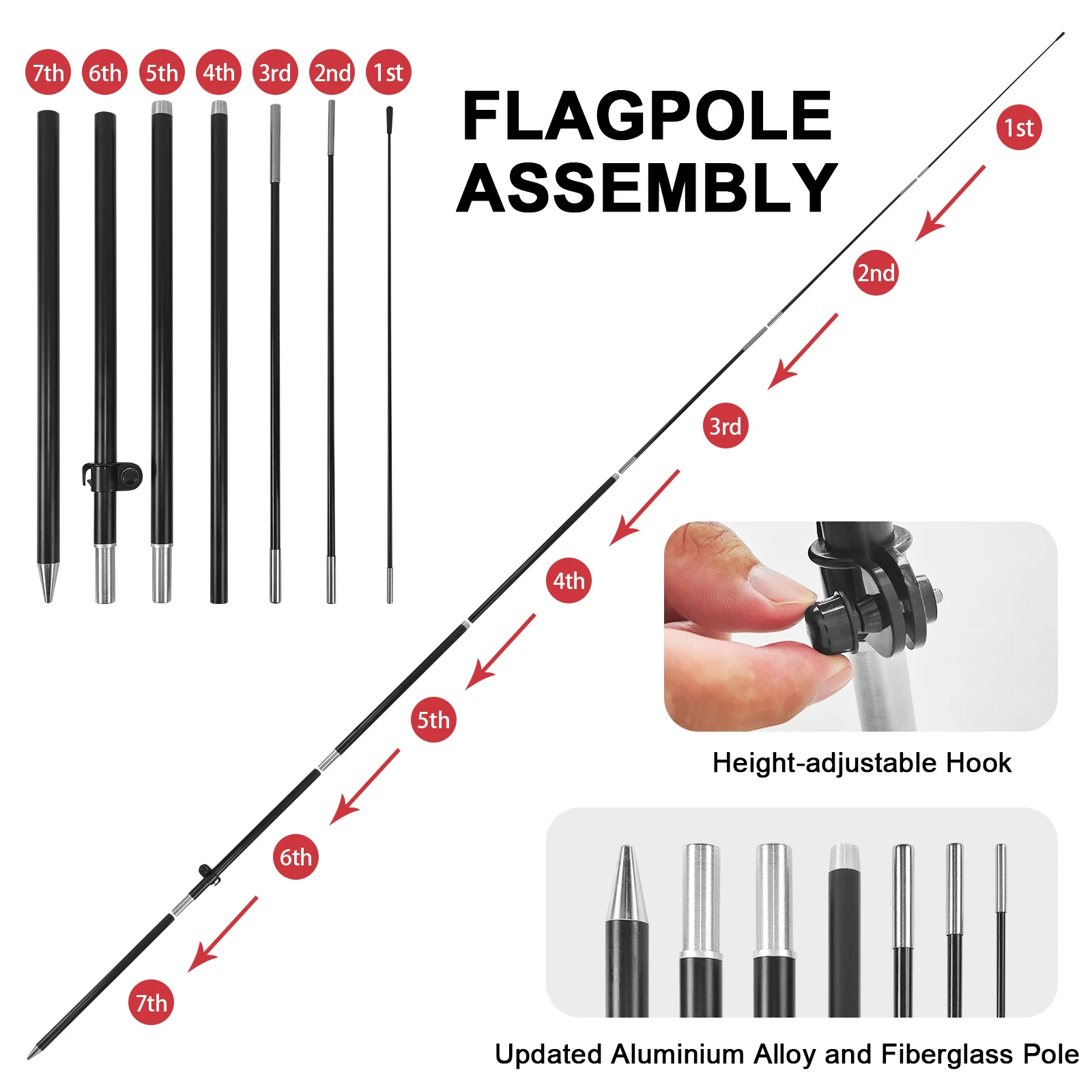 FSFLAG 1PCS 280CM The Tattoo Shop Feather Flag with Flagpole Advertising Outdoor Banner Decoration for Businesse and Storefront