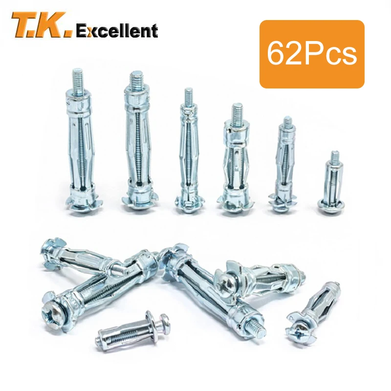 Heavy Expansion Bolt Set Practical Drywall Anchor with Screws Self Drilling Wall Home Pierced for Gypsum Board Fiberboard