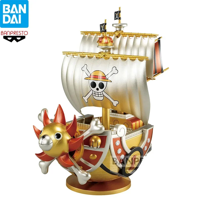 

In Stock Bandai Banpresto One Piece Gold Thousand Sunny Original Anime Figure Model Toys for Boys Action Figures Collection Doll