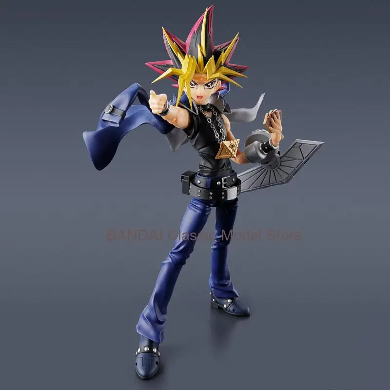 สินค้าพร้อมส่ง ของแท้จาก BANDAI กล่องเดิม Figuarts Yu-Gi-Oh ยามิ ยูกิ ดาร์กเมจิเชียน ฟิกเกอร์แอคชั่น ของเล่นสะสม ของขวัญสำหรับเด็ก บรรจุภัณฑ์กล่องโฟม