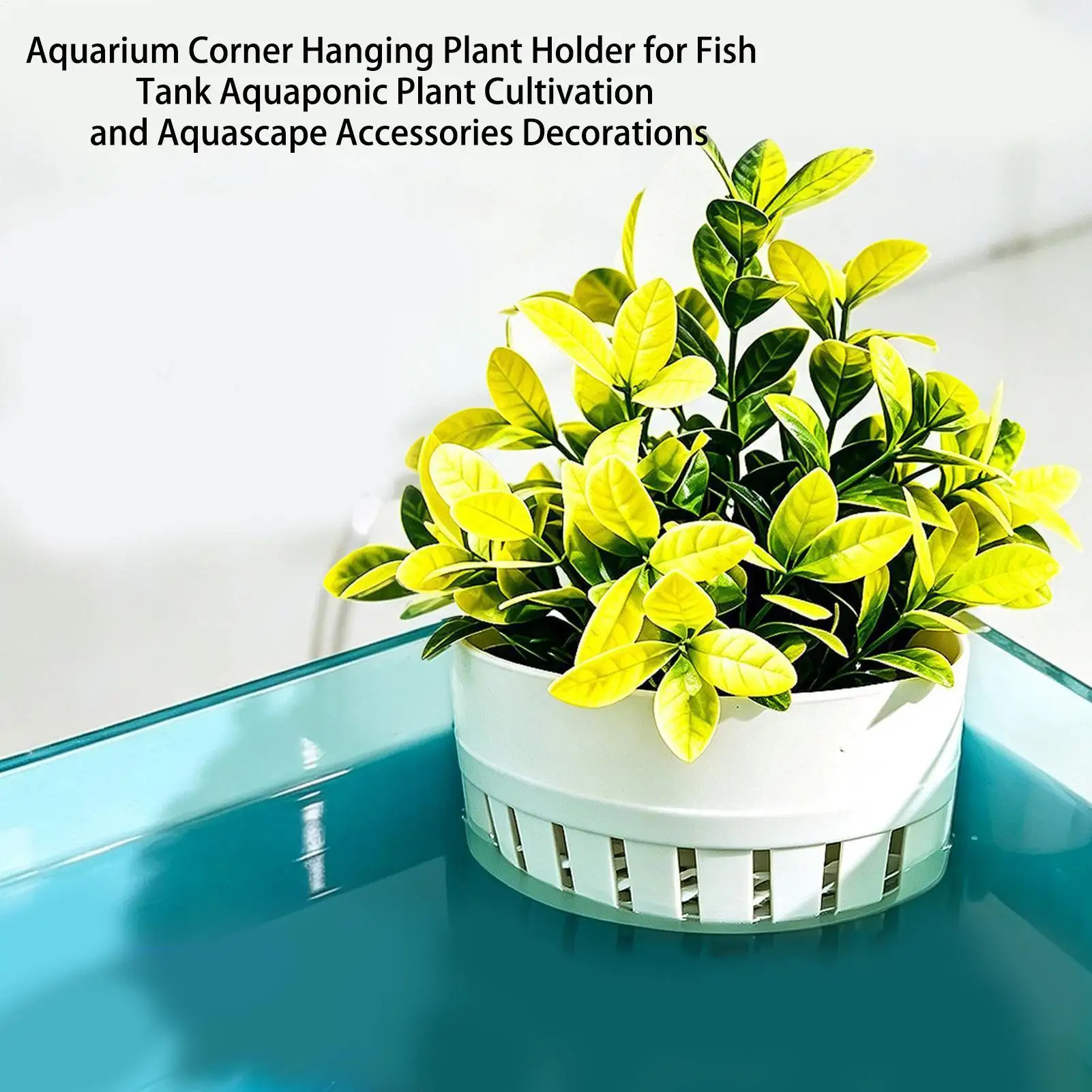 Aquarium-Pflanzenkorb Hydroponischer Fischbecken-Hängedekorationstopf Aquatische Pflanzenhalterung Aquatische Pflanzentasse Fischbecken-Pflanzgefäß – Detail 9