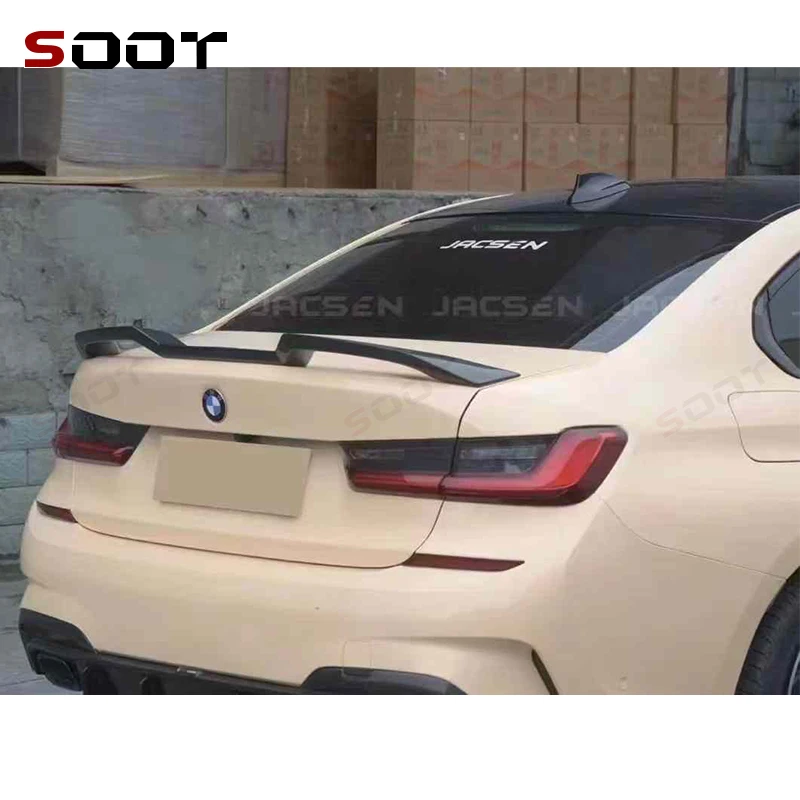 

For BMW 3 Series G20 G28 Carbon Fiber Tail fins Rear Spoiler Duckbill Car Wing Retrofit the rear wing Upgrade Car Auto Parts