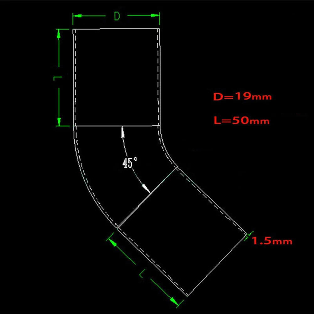 Pipe Elbow Polished Resistance New Pipe Exhaust Steel 19-51mm 45 Degree 45 ° Business Elbow High Quality Industrial