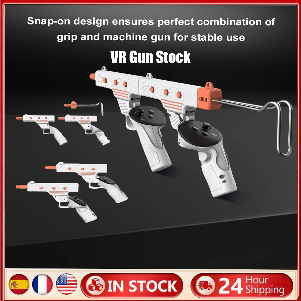 

VR-приставка для стрельбы: Аксессуар для VR-шутеров, адаптер-приклад для VR-контроллера, рукоятка для Meta Quest 3/Quest 3S