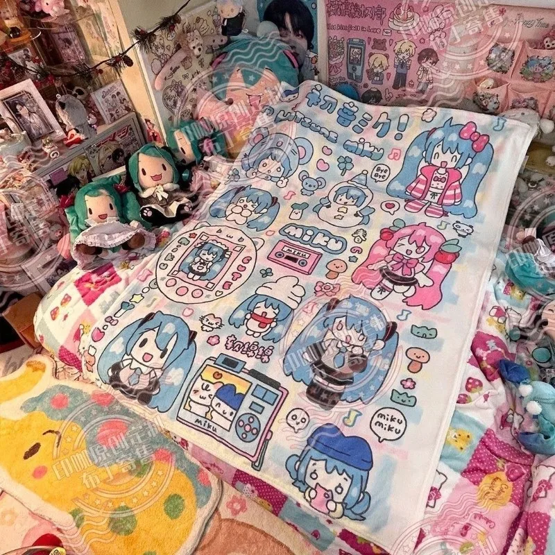 

Hatsune Miku Plush Hatsune Miku -Project DIVA- Anime Peripheral Cute Creativity Office Keep Warm Air Conditioning Blanket New