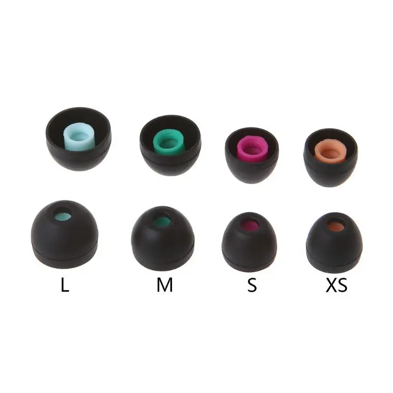 

4 Pieces Silicone Ear Buds Gels Eartips Silicone Earpads Replacement Ear Bud Tips XS/S/for M/L Corded Headset for Earpad