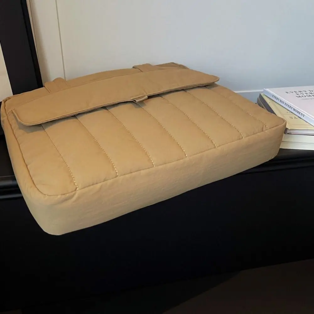 

Simple Solid Laptop Shoulder Bag Shockproof Handbag Computer Storage Bag Waterproof File Package Business Briefcase Bag