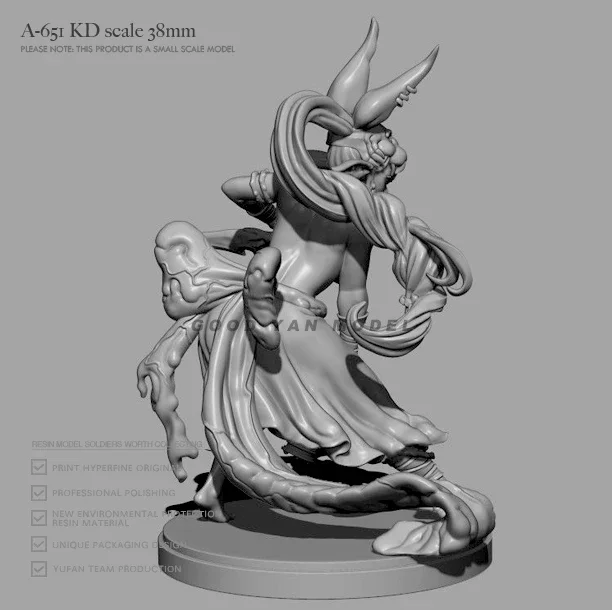 طقم نماذج من الراتنج مقاس 38 مم، تجميع وتلوين جندي جميل ذاتيًا A-651 #3