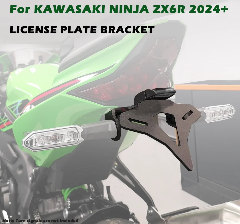 

Motorcycle Tail Mount License Plate Bracket Rear Bracket Accessories For Kawasaki Ninja ZX-6R Ninja ZX6R 2024+