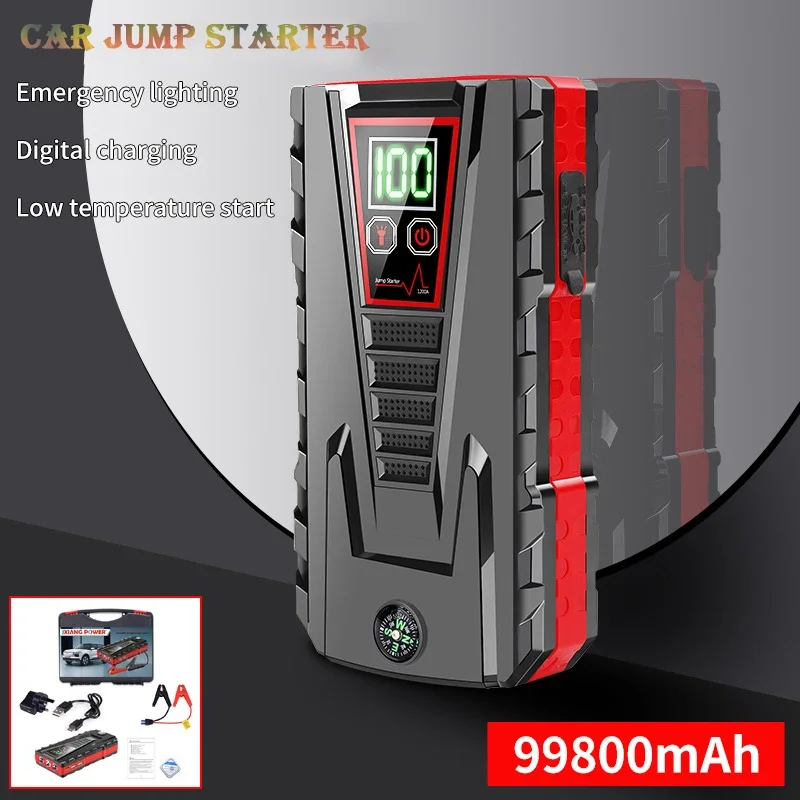 

99800mAh Portable Car Jump Starter Power Bank Car Booster Charger 12V Starting Device Petrol Diesel Car Emergency Booster