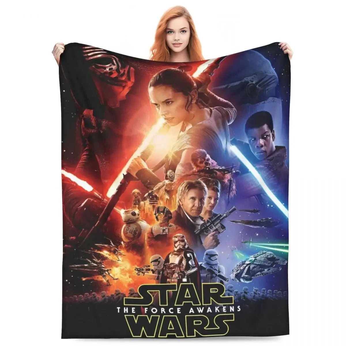 Soft Blanket Decorative Cartoon W-Wars Anime S-Star Bedding Throws Flannel Bedspread For Living Room Graphic Sofa Bed Cover