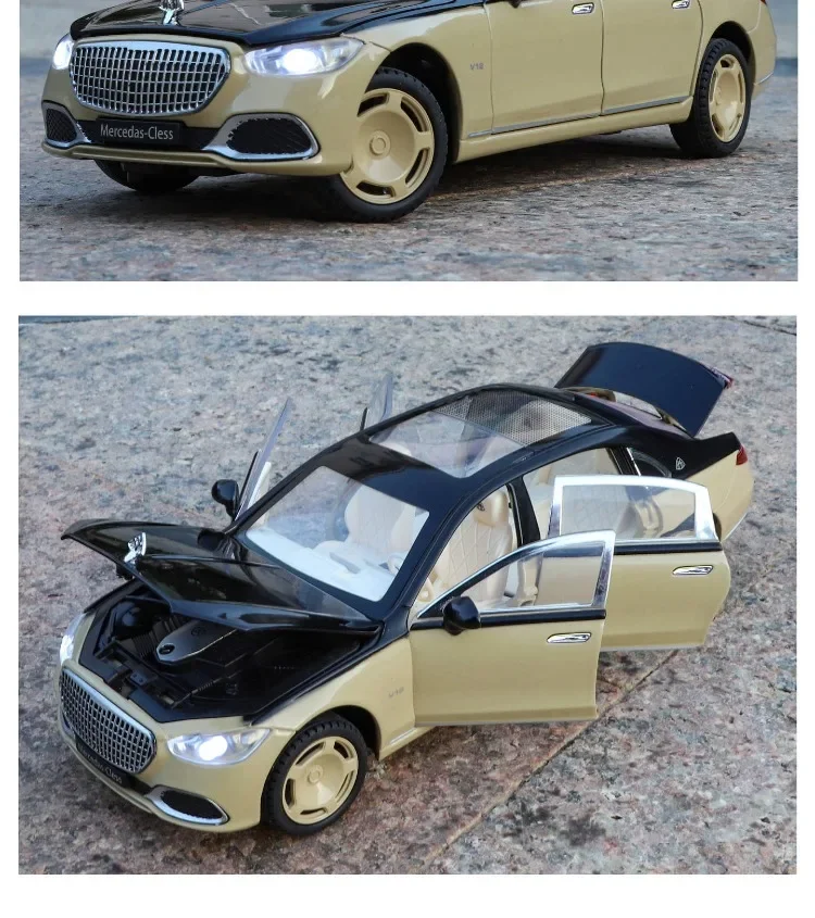 1:24 RC Auto Door S680 Alloy Car Model Sound Light Toy Diecast Alloy Car Model Collectible Gift