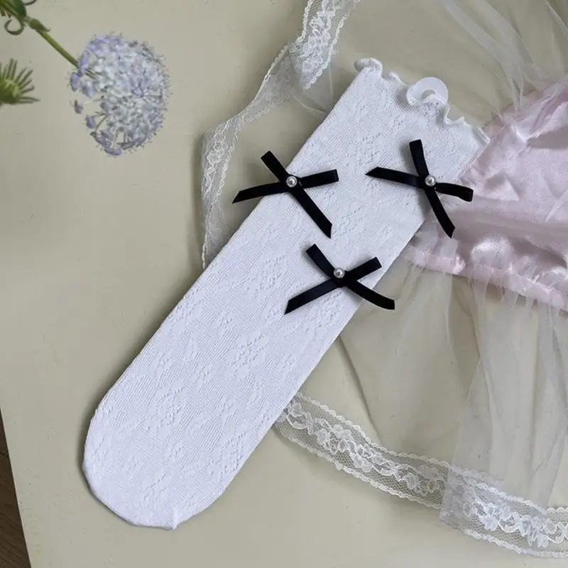 جوارب C5AA عجل الطول للفتيات الرضع الناعم التنفس الجوارب القابلة للتكديس 3-12T الأطفال