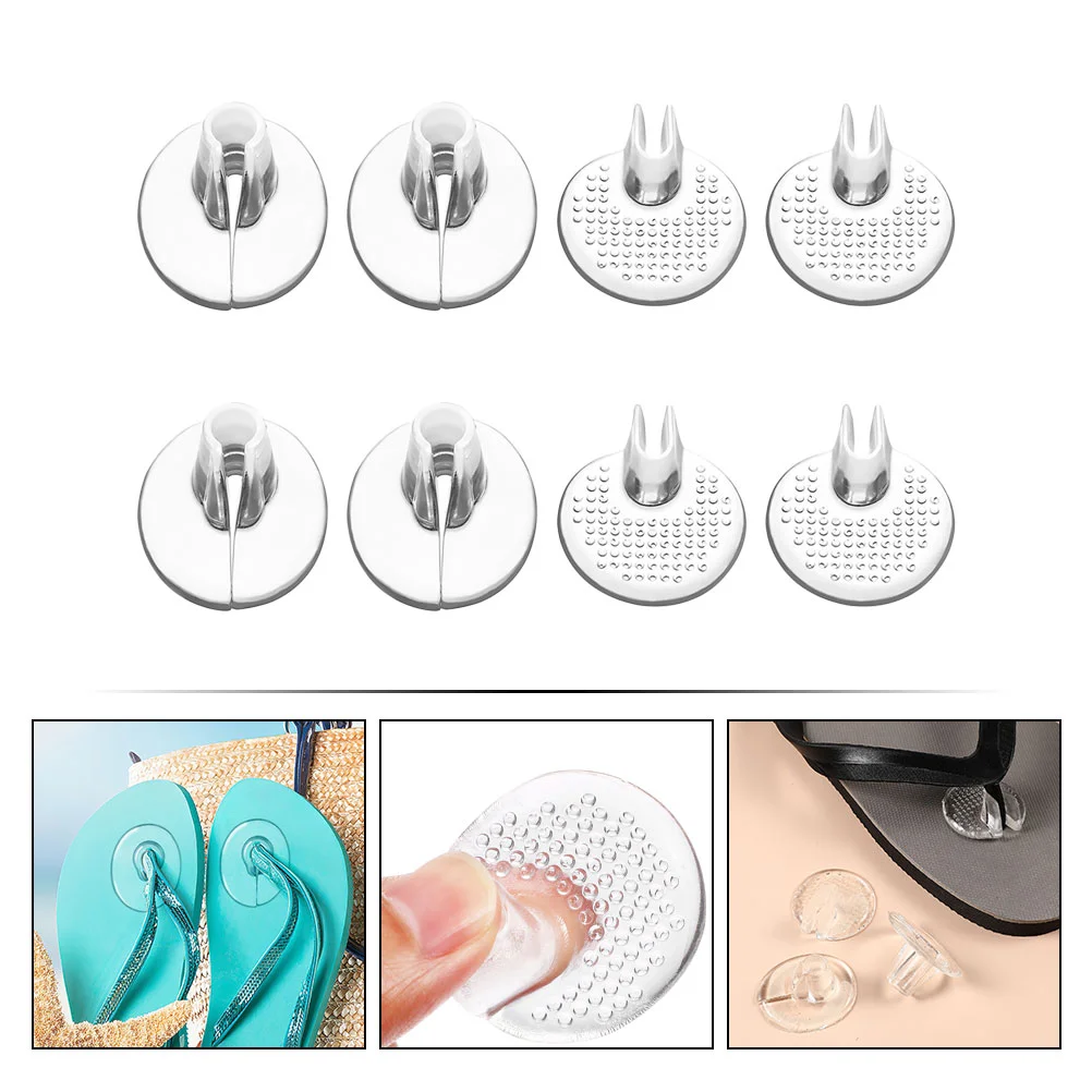 4 Pairs (granular Style) Sandals Forefoot Cushions Grip Pads Women Non-slip Pu Insoles Toe Women's High Heels