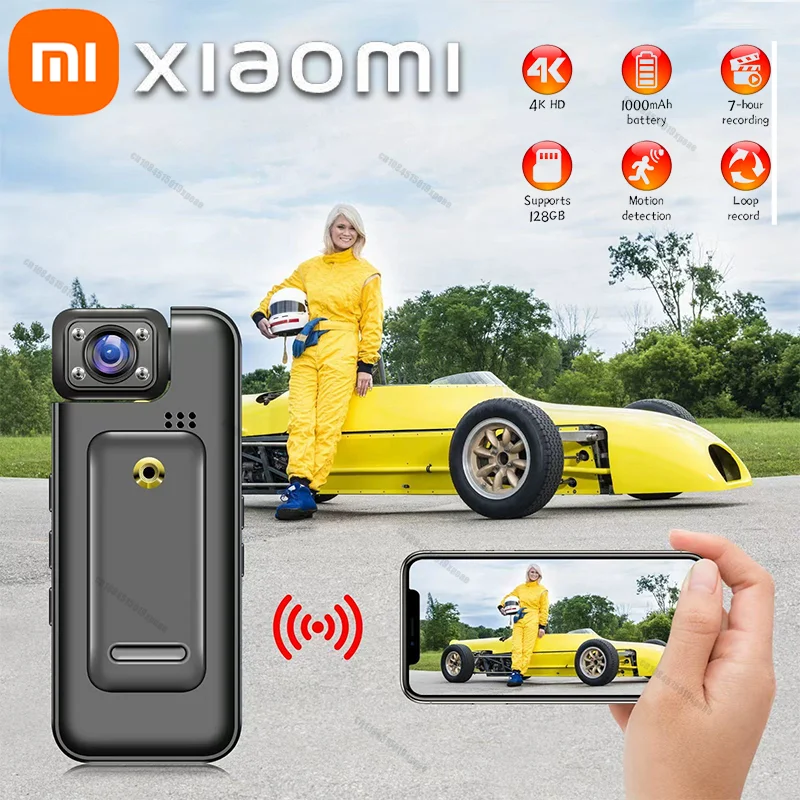Xiaomi ミニ WiFi カメラ 4K HD ハンドヘルドポータブルデジタルビデオレコーダープロフェッショナル手ぶれ補正カメラナイトビジョンアクションカメラ