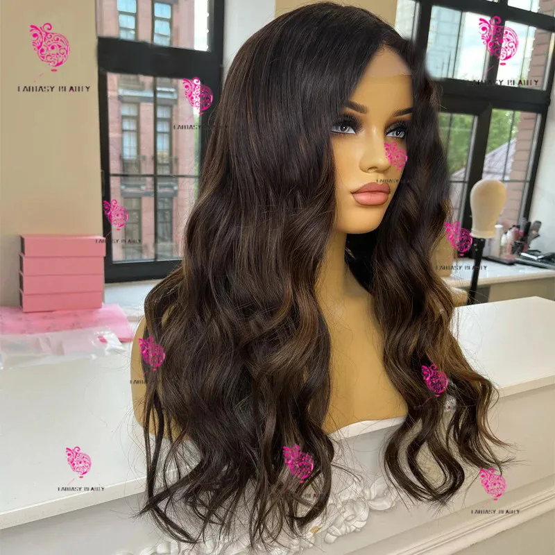 Comfortable body wave glueless natural hairline female wig makes it easy for beginners to wear a full HD lace wig 100%real hari