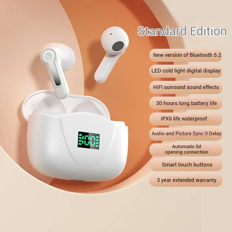 

Wireless Bluetooth Earphone Long Battery Earbud Earplug High Quality Active Noise Cancelling Headphones Swimmimg Earbuds ENC