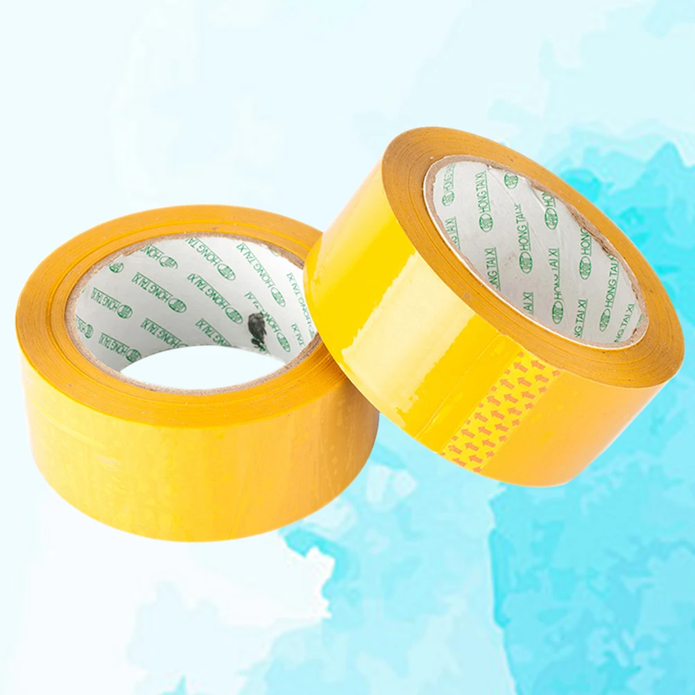 6 Rolls Transparent Sealing Packing Tape High Viscosity for Boxes Yellow Clear Duct Multi Purpose Water Resistant Strong Closure