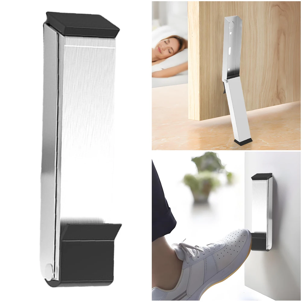 

Металлический дверной стопор-блокиратор для ворот, легко устанавливаемый на педаль (серебристый)