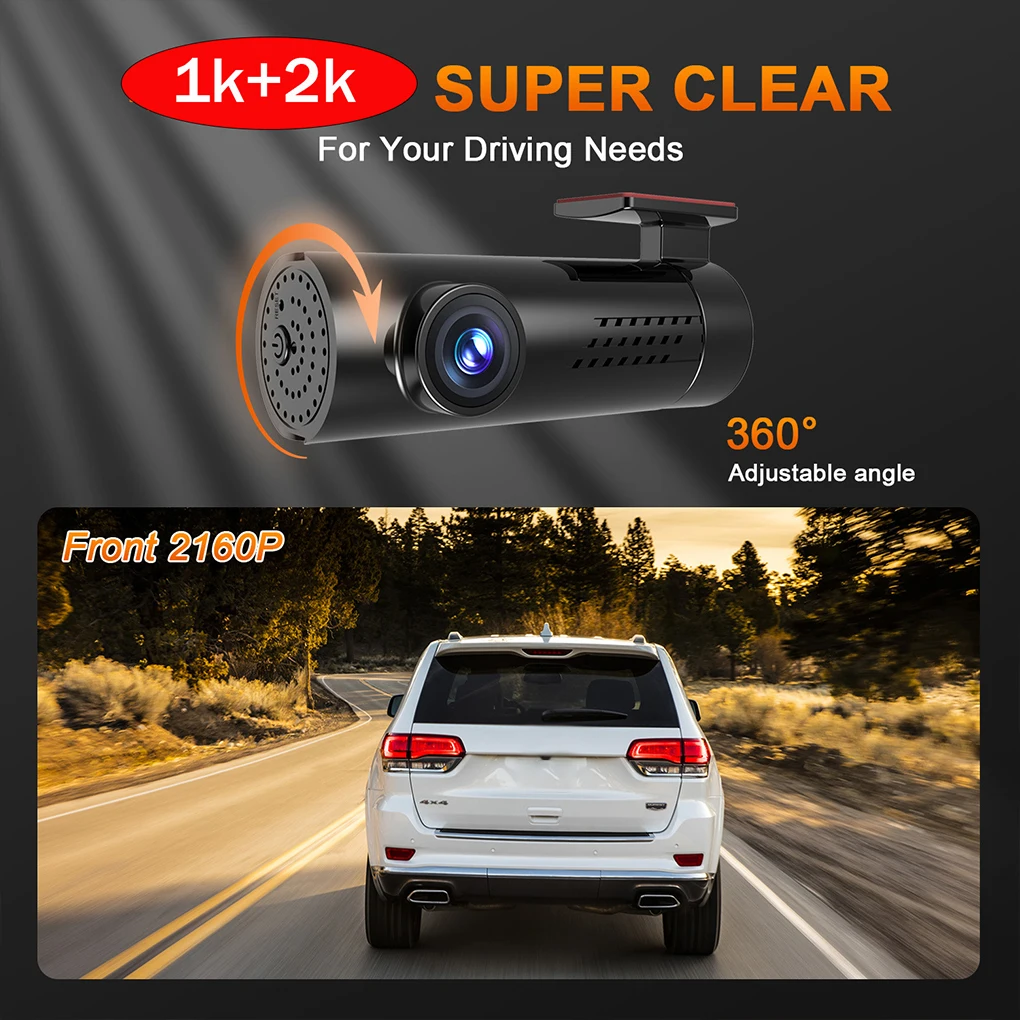 

Black WiFi GPS Car DVR Dual Lens Dash Cam Dash Cam Car DVR Wifi 24H Parking Monitor G-Sensor