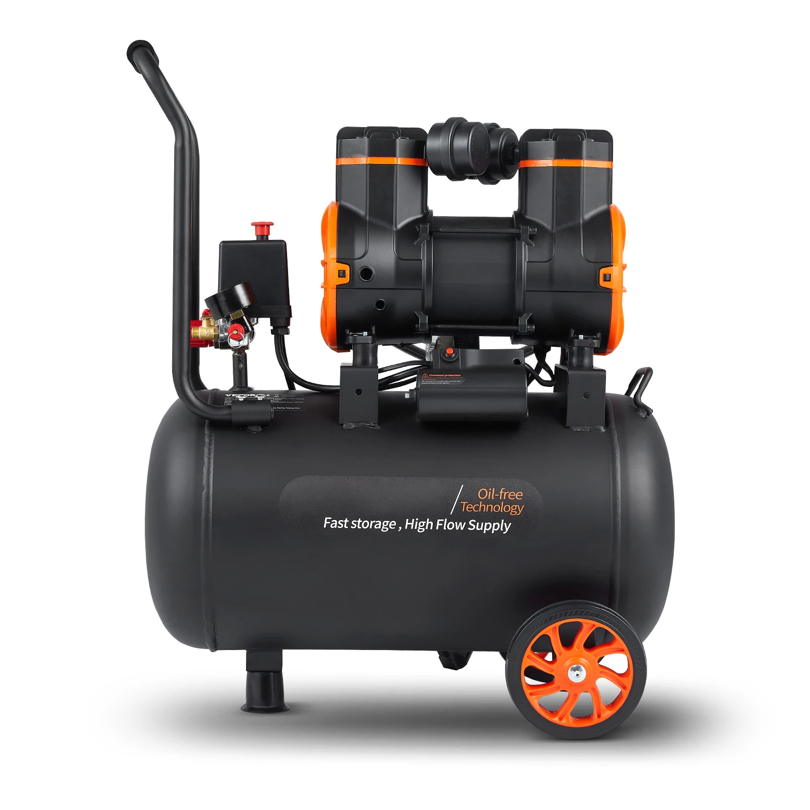 Compresor de Aire SucceBuy 900W 1450W 1800W, Bomba de Aire Portátil sin Aceite para Reparación de Neumáticos, Inflado, Carpintería y Clavado