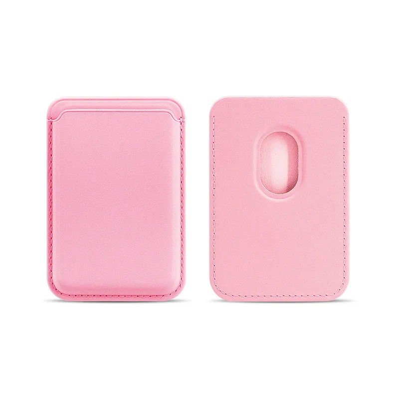 Magnetischer Kartenhalter aus Leder PU-Kartenhülle Ausweiskartenhalter Handy-Rückseitenaufkleber-Tasche für Magsafe iPhone 17 Kartenhalter-Abdeckung