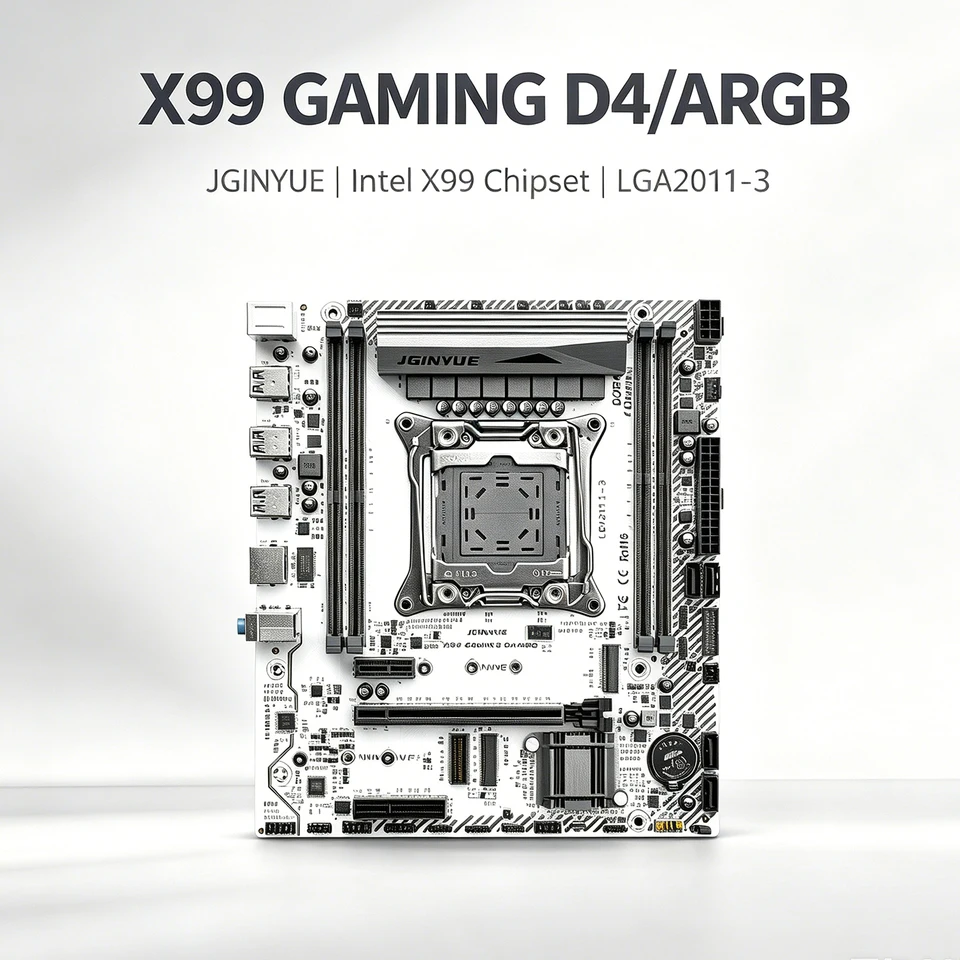 JGINYUE X99 마더보드 LGA 2011-3 지원 제온 E5 V3 V4 CPU 및 DDR4 RAM 메모리 M.2 NVME SATA WIFI X99M 게이밍 D4/ARGB 썸네일 7