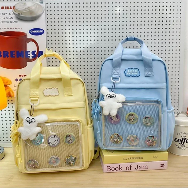 HAEX Casual Nylon Women Ita Bags Fashion JK Uniform Large Capacity Backpacks Harajuku Students Commute DIY Mochilas Para Mujer