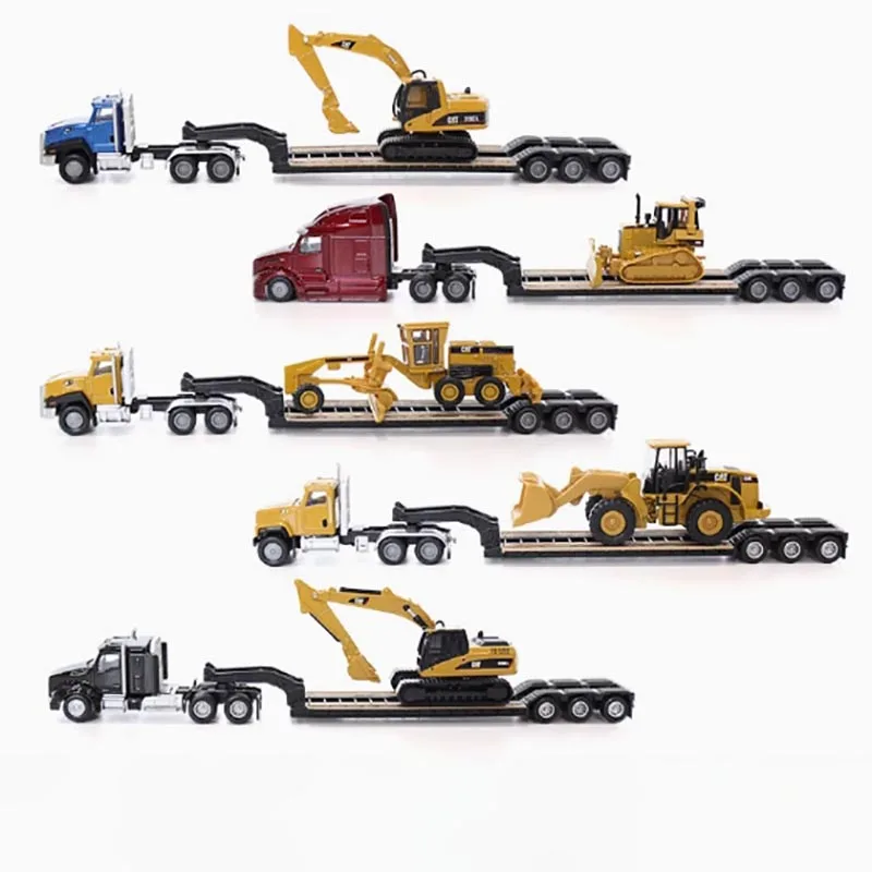 CAT Alloy trailer simulation model engineering container carrier truck  tractor excavator  display Adult Gift Hobby & Toys