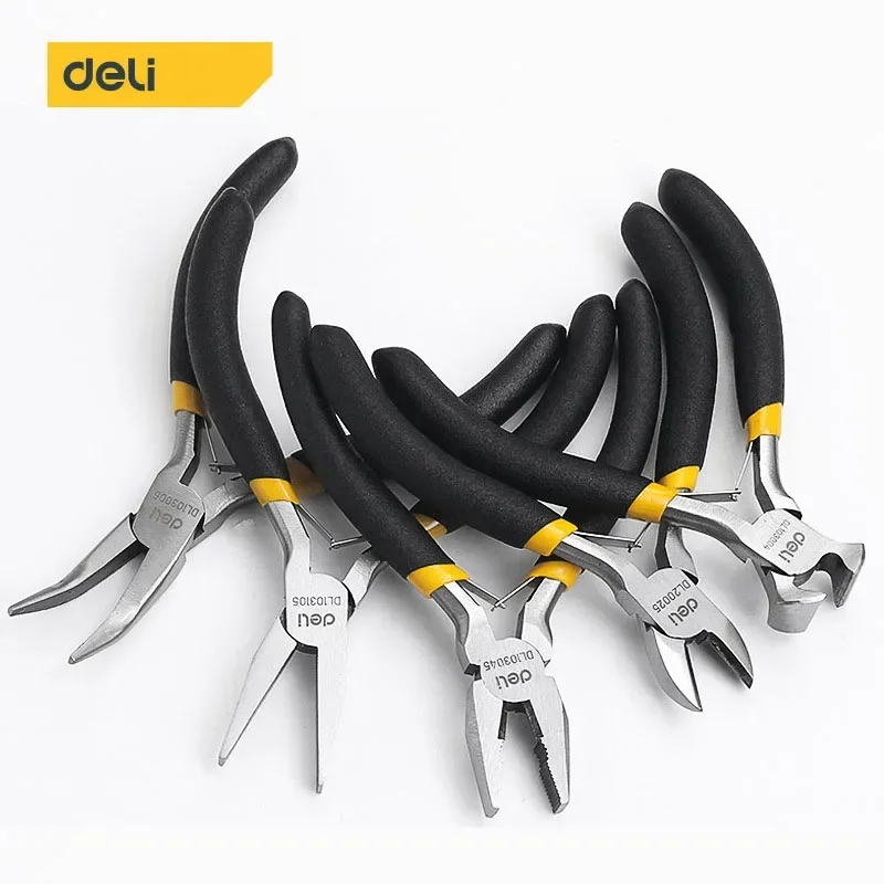 DeLi 1 Piece Multifunctional Hand Tools Jewelry Pliers Equipment Round Nose End Cutting Wire Pliers For Handmade Making Accessor