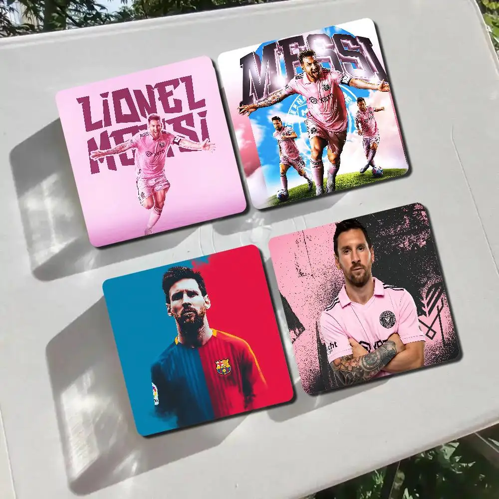 نجم كرة القدم L-Lionel M-Messi 1 قطعة مغناطيس الثلاجة شخصية حامل صور مغناطيسي دائم مربع صورة سطح الثلاجة Magne