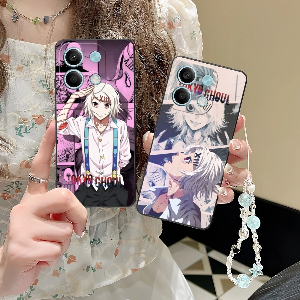 Tokyo Ghoul Juuzou Suzuya Mobile Phone Case for Xiaomi POCO M6 M5 M4 M3 X6 X5 X4 X3 F6 F5 F4 F3 F2 C40 Pro GT 5G Black Cover